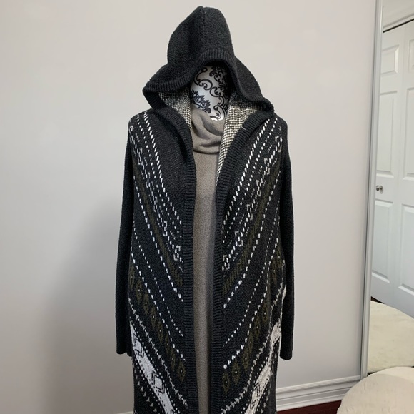 Abercrombie and Fitch long knitted cardigan with hoodie - Picture 2 of 3